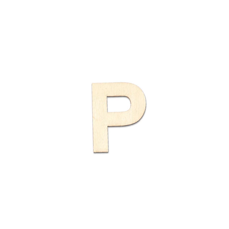 Drevené písmeno, 40x2 mm - P