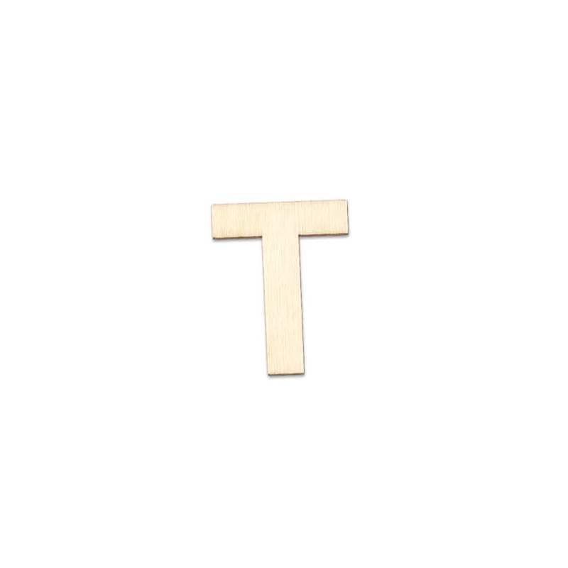 Drevené písmeno, 40x2 mm - T