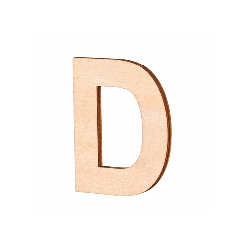 Drevené písmeno, 80x5 mm - D