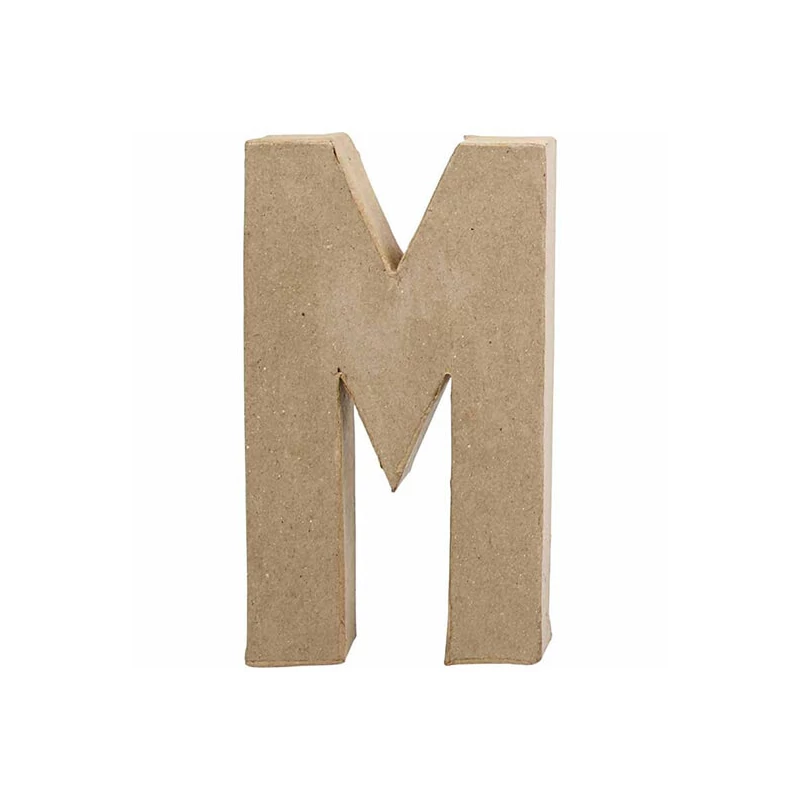 Písmeno z papier-mache - M, 20,5 cm