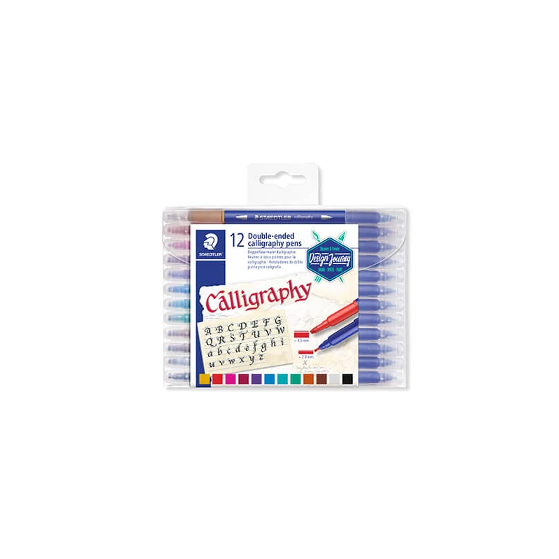 Sada kaligrafických popisovačov, Staedtler, Design Journey, obojstranná - 12 ks