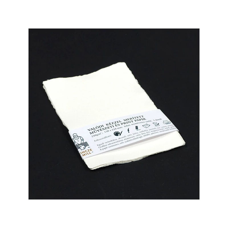 Embosovaný papier, umelecký, 200 g, 5 ks - A5, biely