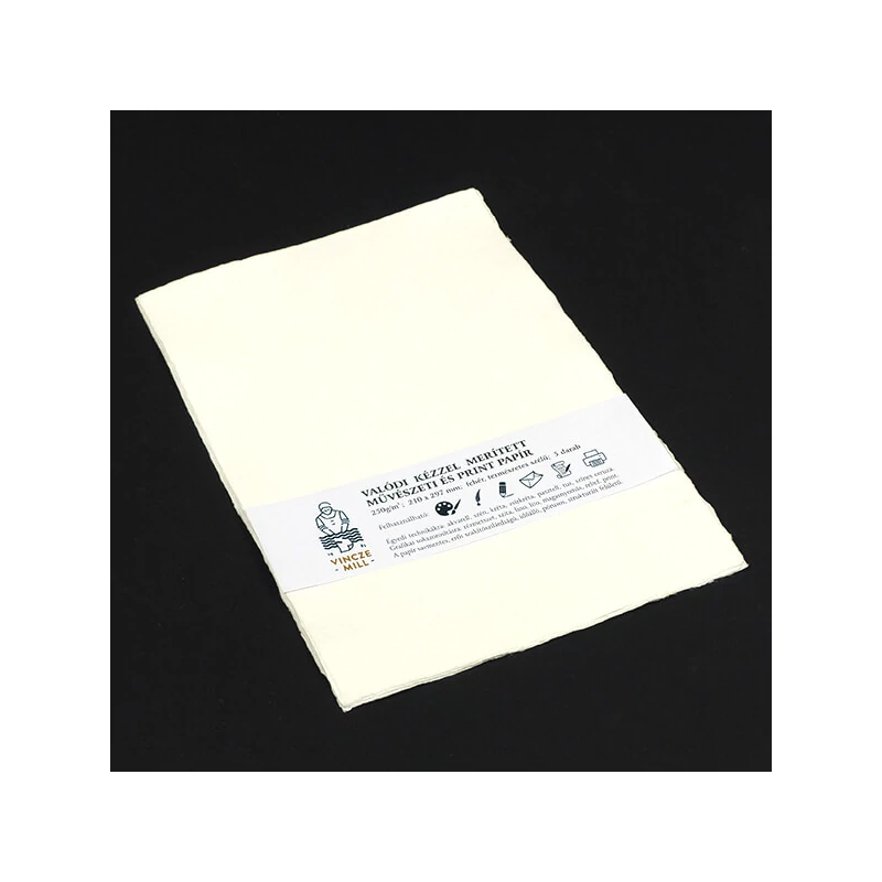 Embosovaný papier, umelecký, 200 g, 5 ks - A4, biely