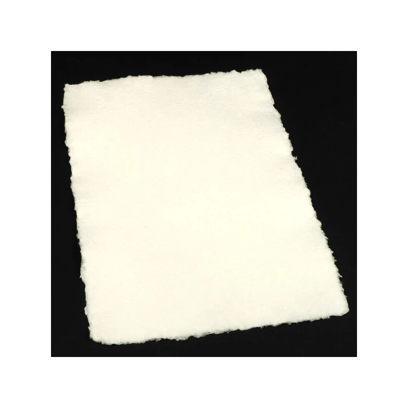 Embosovaný papier, umelecký, 200 g - A2, biely, cikcakový so strapcami na okrajoch