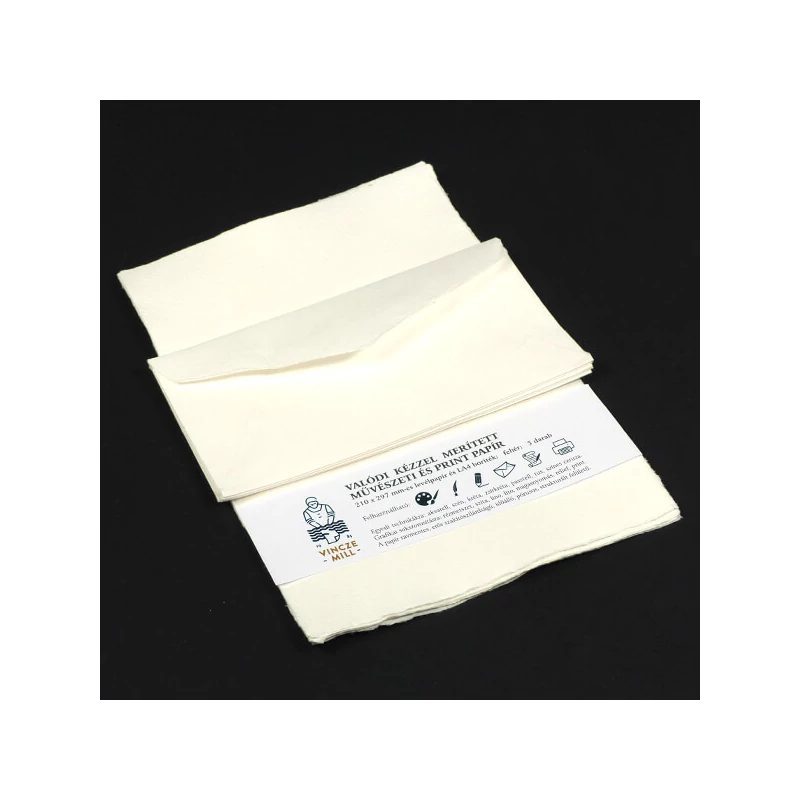 Embosovaný papier, listový papier+obálka, 125 g, A4-DL, 5+5 ks - biely