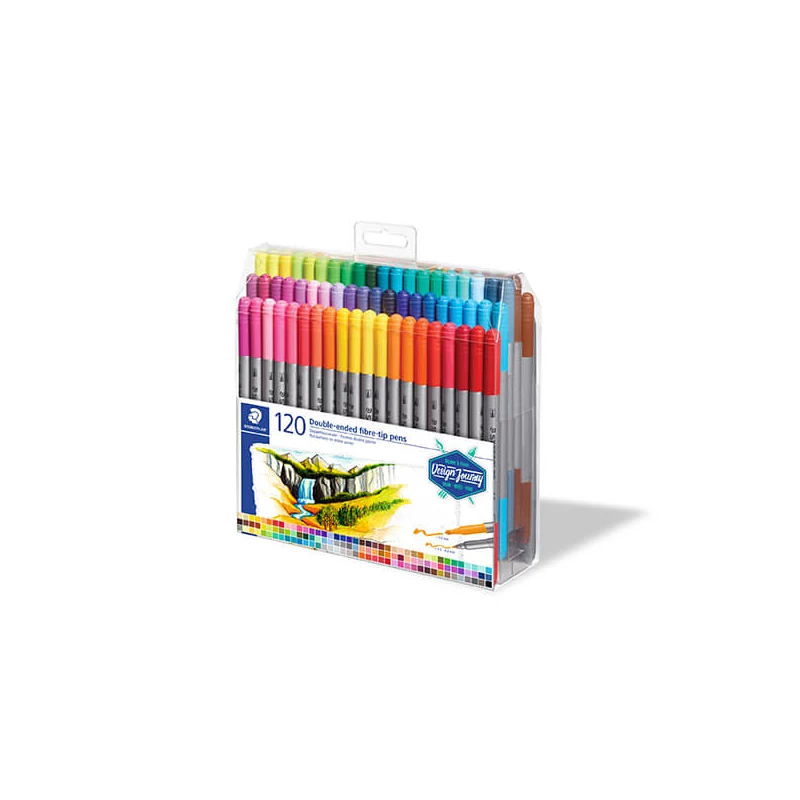 Sada extra tenkých popisovačov, Staedtler, Design Journey, obojstranná - 120 ks