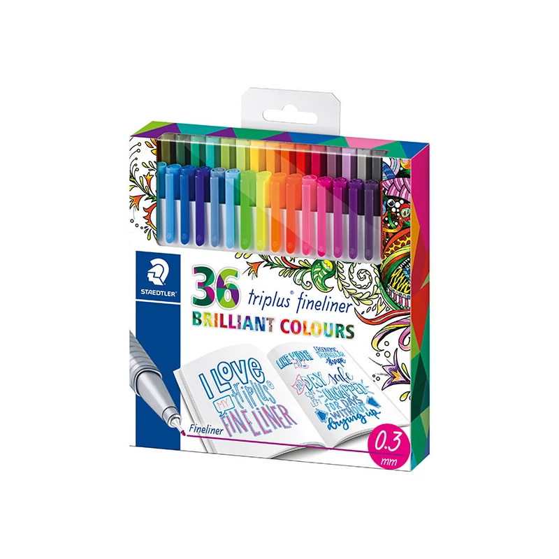 Sada extra tenkých popisovačov, Staedtler, Triplus - 36 ks