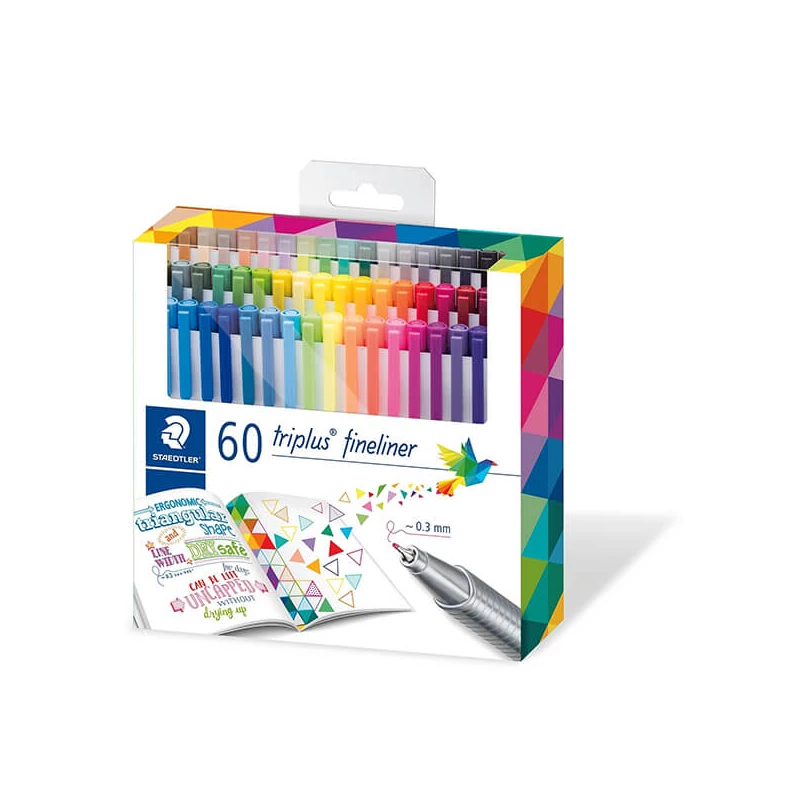 Sada extra tenkých popisovačov, Staedtler, Triplus - 60 ks