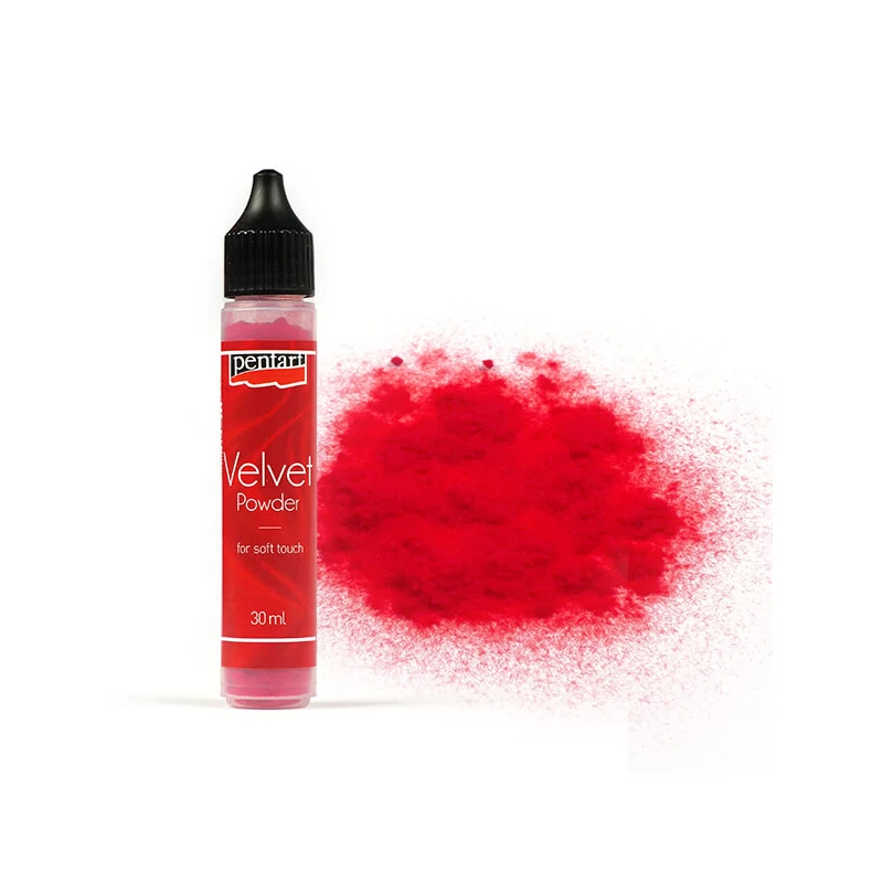 Zamatový prášok, 30 ml - červený, 3 g
