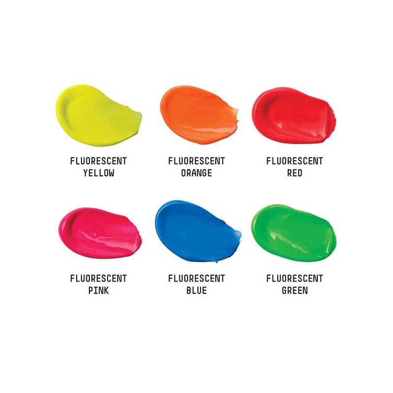 Sada akrylových farieb Liquitex Basics - 6x22 ml, fluorescenčné farby