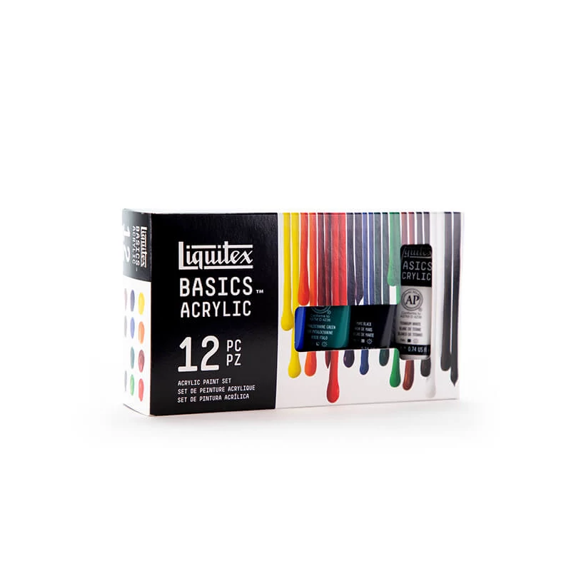 Sada akrylových farieb Liquitex Basics - 12x22 ml