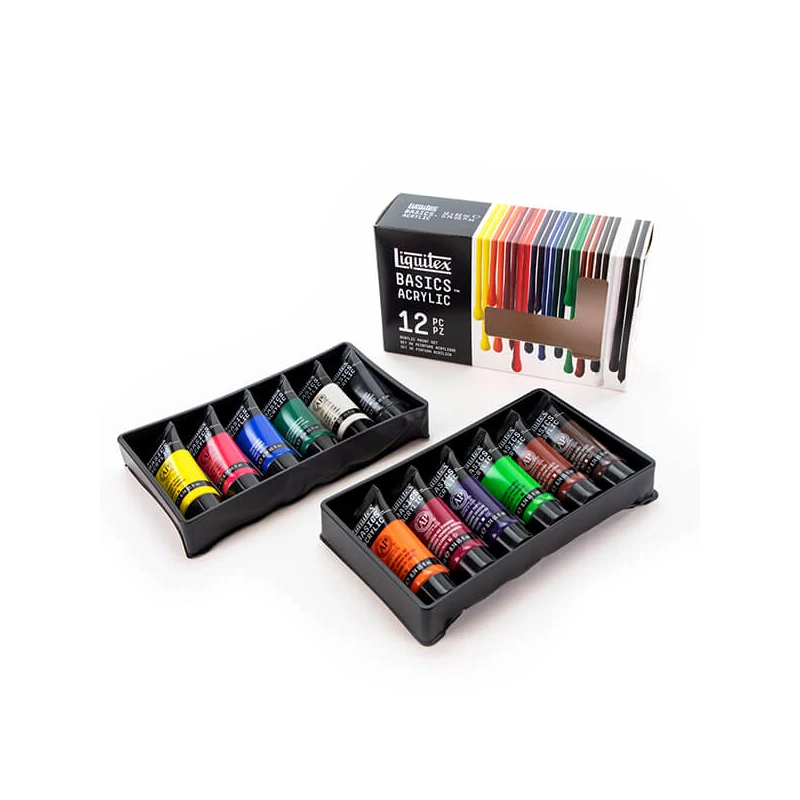Sada akrylových farieb Liquitex Basics - 12x22 ml