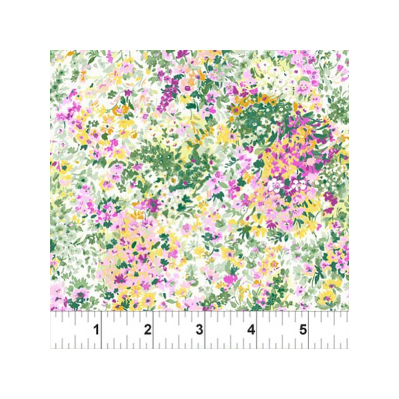 Patchworková tkanina - In The Beginning - Garden Delights 1633GSE-4