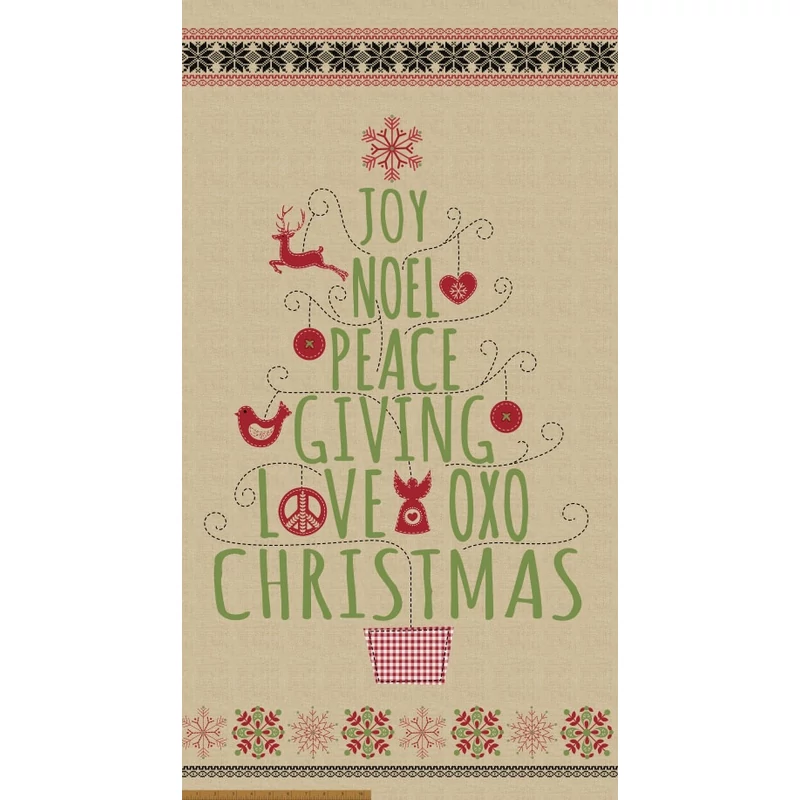 Akcia! Patchworková tkanina - Windham - Nordic Christmas 41314P-X Panel, 60cm