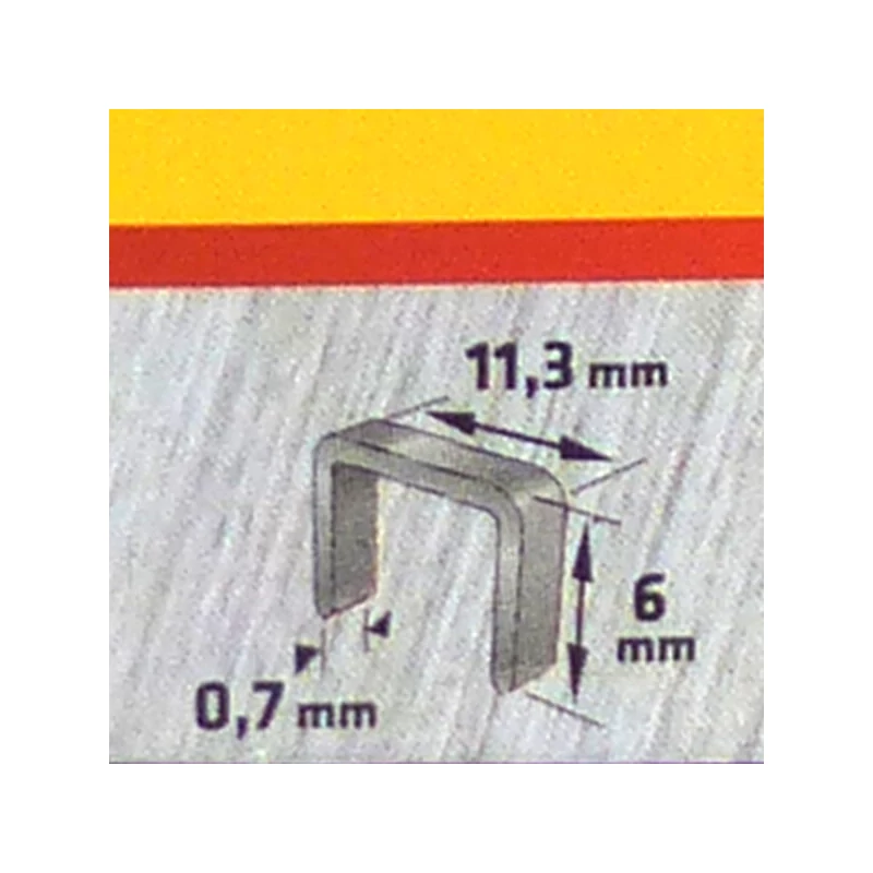 Tűzőkapocs, Topex, 6 mm, 1000 db, 41E306 méret