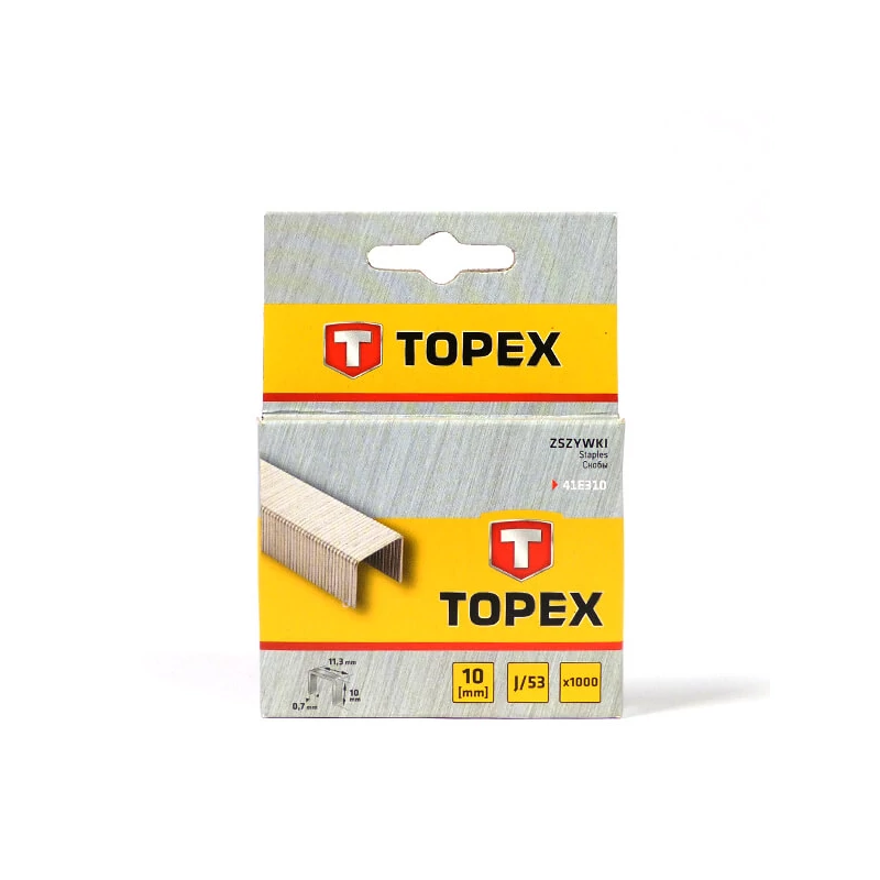 Tűzőkapocs, Topex, 10 mm, 1000 db, 41E310