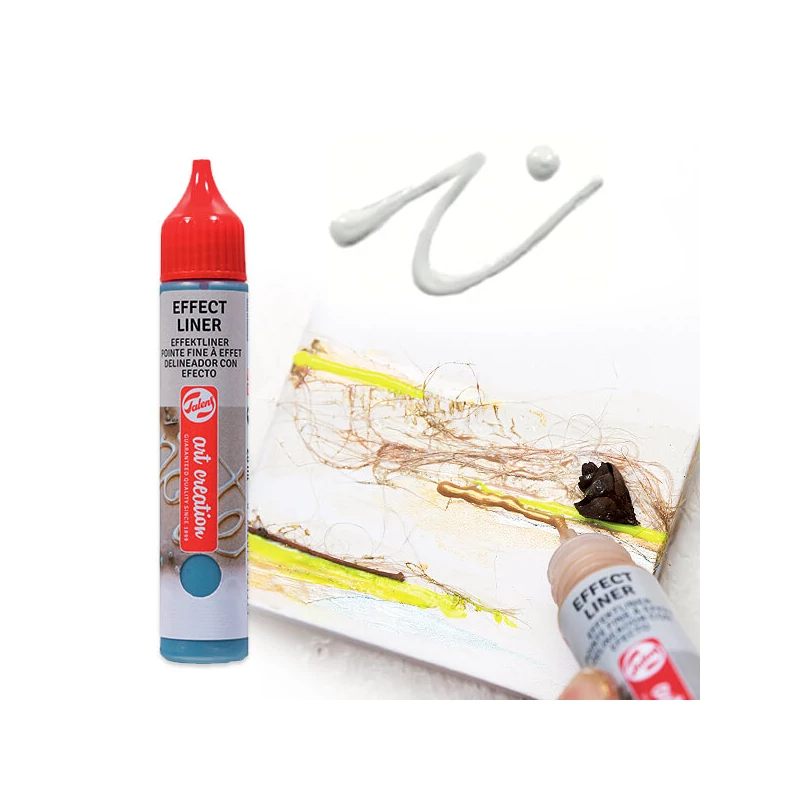 Art Creation Effect Liner, univerzálna farba s 3D efektom, 28 ml - 1001 Pure white