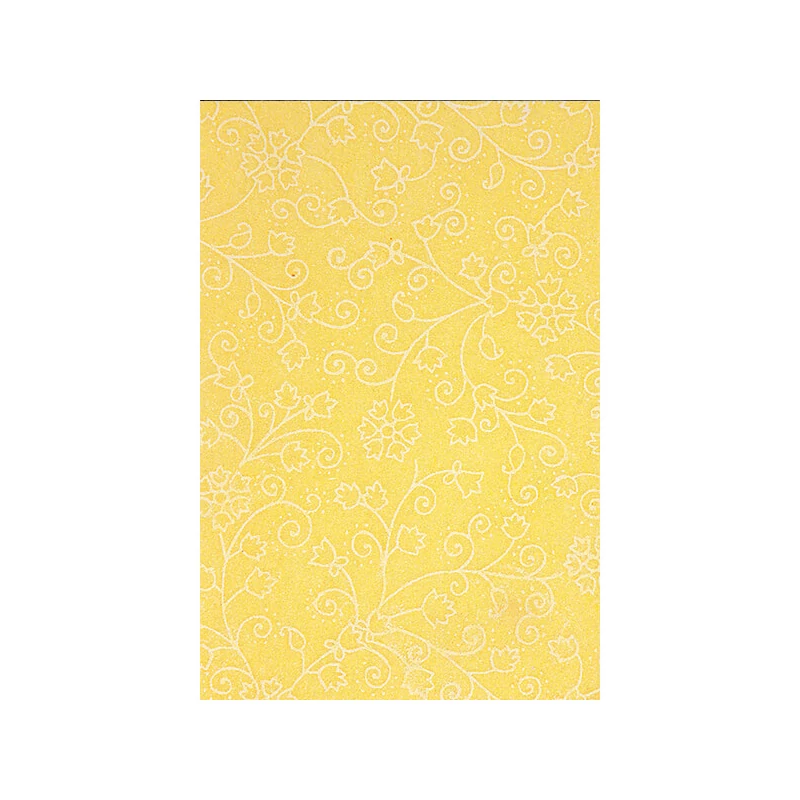 Bavlnený papier, 50x70 cm, Happy flowers - 12, žltý