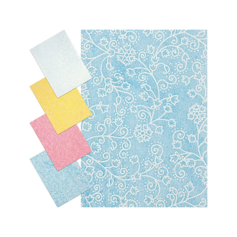 Bavlnený papier, A4, Happy flowers - v rôznych farbách