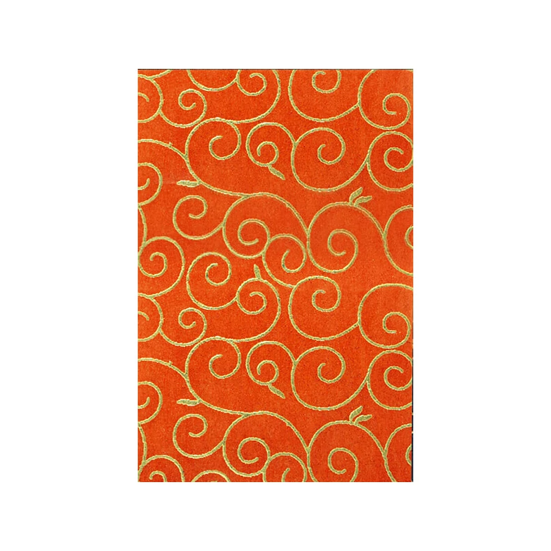 Bavlnený papier, 50x70 cm, Arabesque, zlatý - 43, oranžový