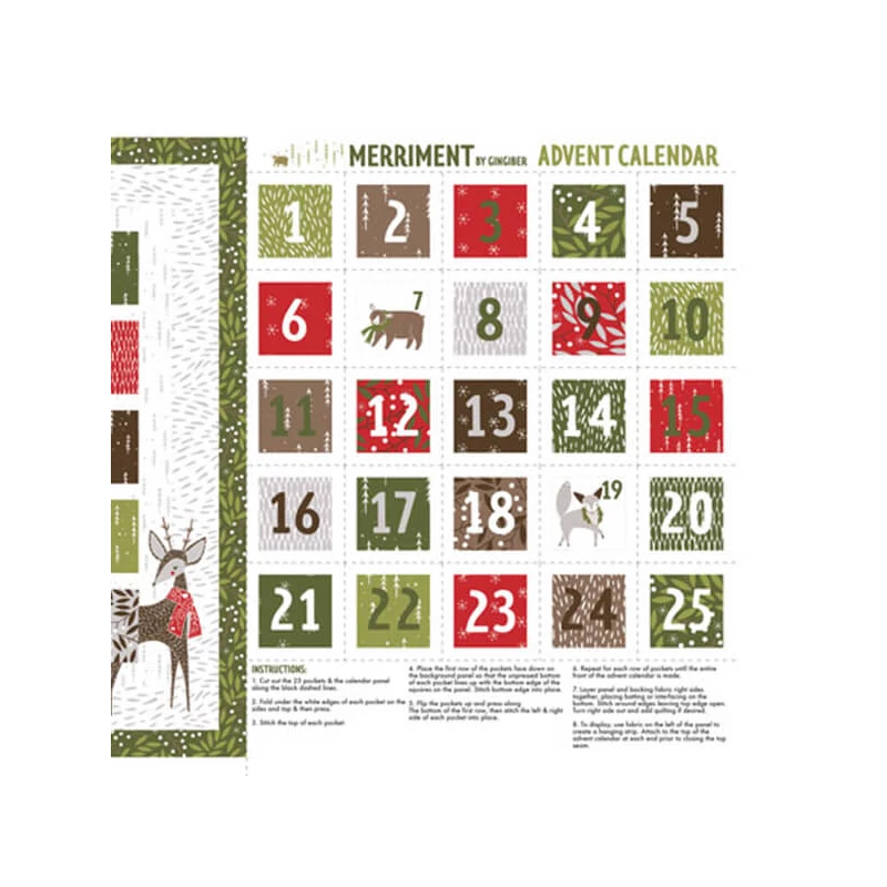 Patchworková tkanina - Moda - Merriment by Gingiber 48272-11 Panel, 60 cm