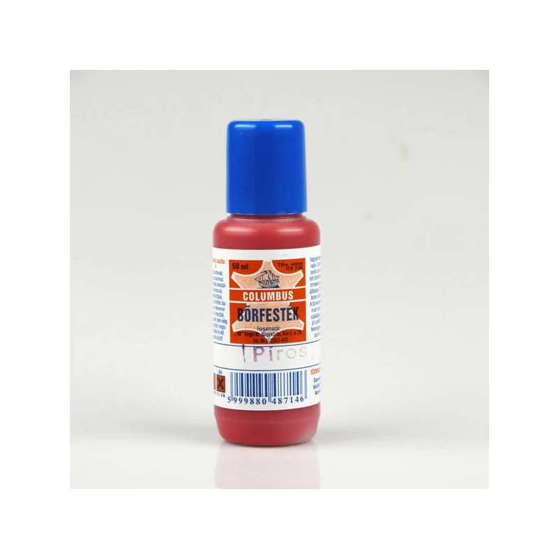 Farba na kožu Columbus - 50 ml - červená