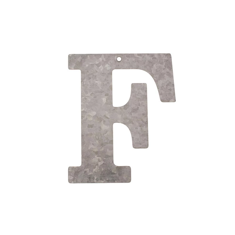 Písmeno zo zinku - F, 12 cm