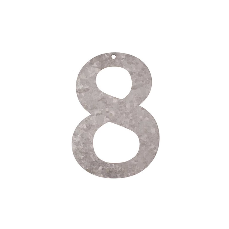 Číslo zo zinku - 8, 12 cm