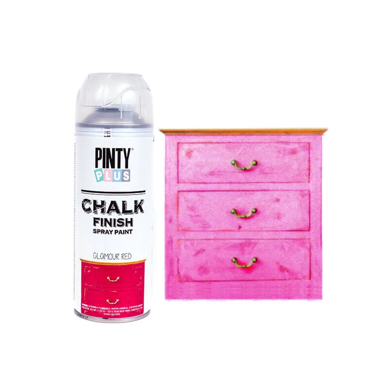 Kriedová farba v spreji Chalk Paint, Pinty Plus - glamour red