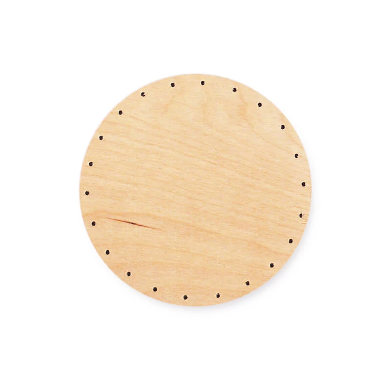 Základ pre tkanie košíkov, okrúhly - 13 cm, veľkosť otvorov 2,5 mm