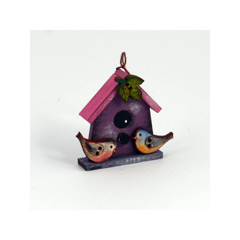 Remeselné balenie - Dekorácia vtáčik, 3,5x4 cm