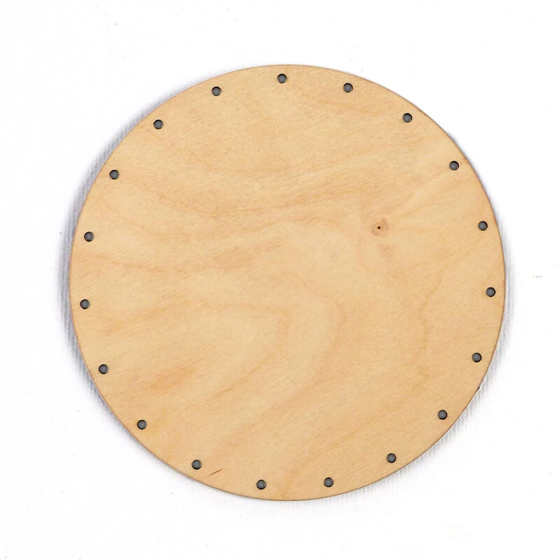 Základ pre tkanie košíkov, okrúhly - 16 cm, veľkosť otvorov 3,5 mm