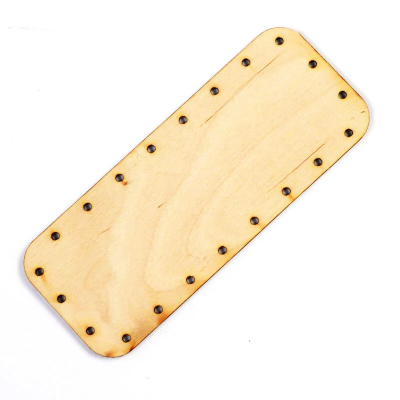 Základ pre tkanie košíkov, štvorcový - 7x17 cm, veľkosť otvorov 3,5 mm