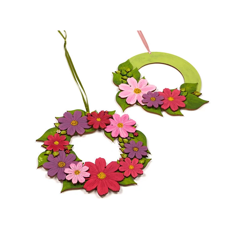 Drevená figúrka, so závesom - Základ na veniec, obrie, 19 cm