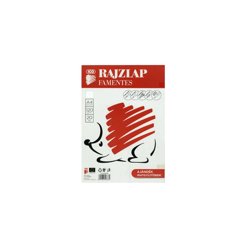 Papier na kreslenie, bezdrevný, ICO, Suni, 120 g - A4, 20 ks
