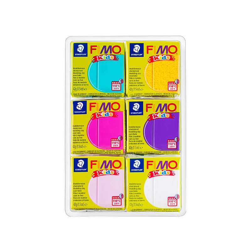 Sada modelovacej hmoty do rúry FIMO Kids, Colour Pack - 6x42 g - pre diavčatá