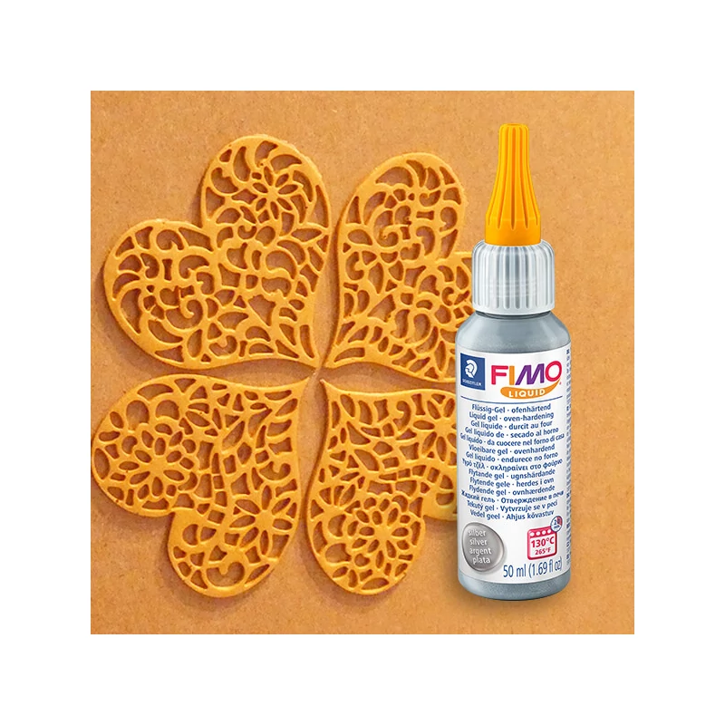 FIMO Liquid, Deco gél, 50 ml - strieborný