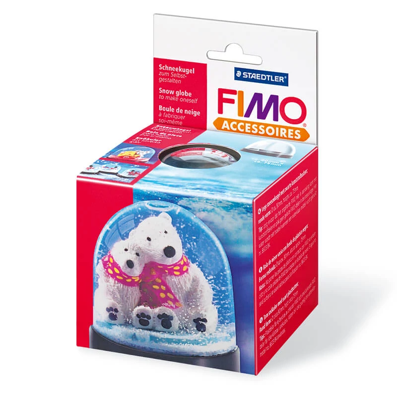 Fimo podstavec snehovej gule - okrúhly, 9x7,5 cm