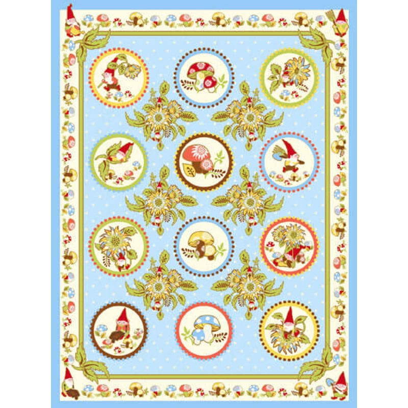AKCIA! Patchworková tkanina - InTheBeginning - Better Gnomes and Gardens 8HDB1 Panel, 90cm