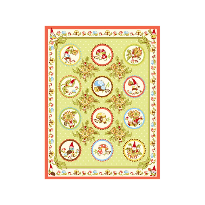 AKCIA! Patchworková tkanina - InTheBeginning - Better Gnomes and Gardens 8HDB3 Panel, 90cm