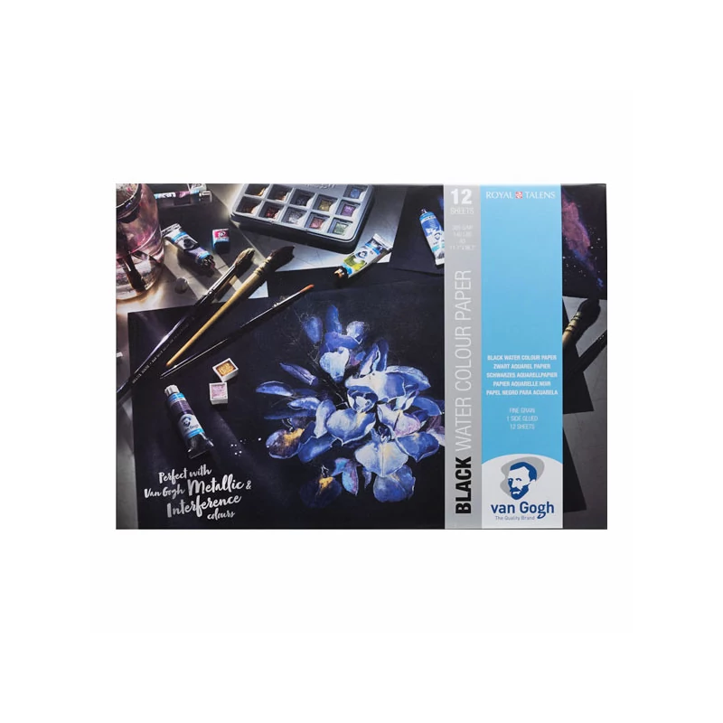 Akvarelový blok Talens Van Gogh, čierny, 360 g - 12 listov, A3