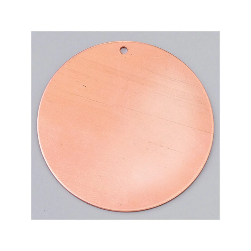 Smaltovaný červený medený základ - okrúhly, 42 mm