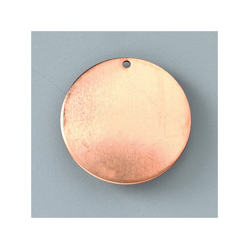 Smaltovaný červený medený základ - okrúhly, 29 mm