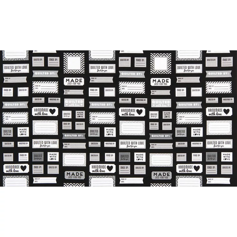 Akcia! Patchworková tkanina - Robert Kaufman - Made For You AAK-15817-2 Black Panel, 60cm