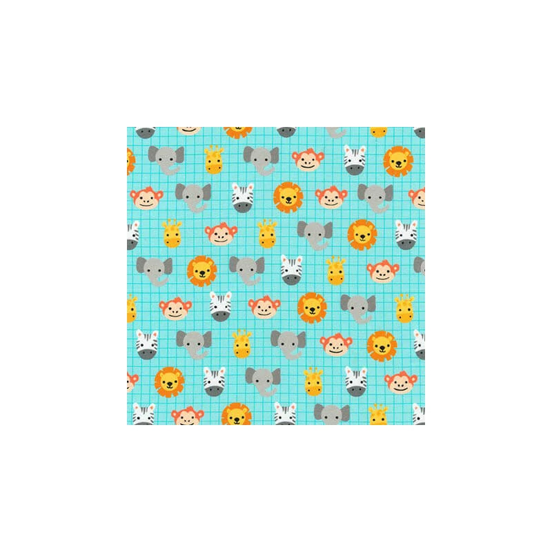 Patchworková tkanina - Robert Kaufman - Safari Soiree AMF-17351-70 Aqua