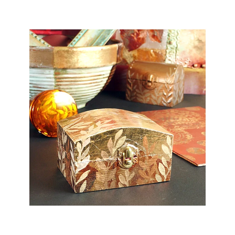 Dymová fólia Manetti, 16x16 cm, 100 listov - C2,5, zlatá farba