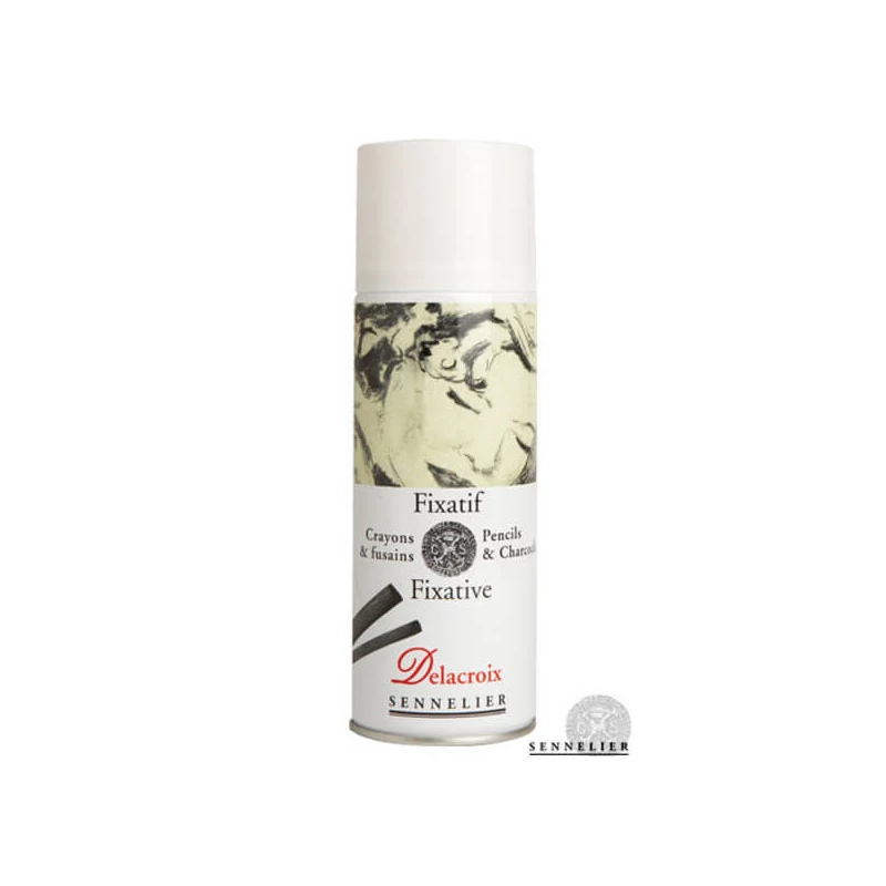 Sennelier Delacroix fixačný sprej na drevené uhlie a grafit, 400 ml