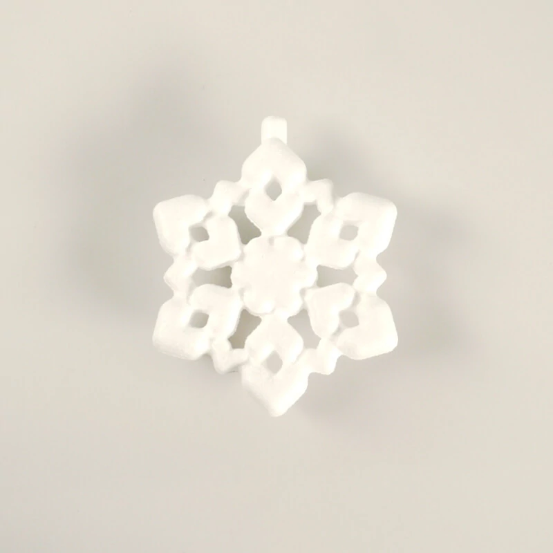 Polystyrénová figúrka, snehová vločka - 8 cm