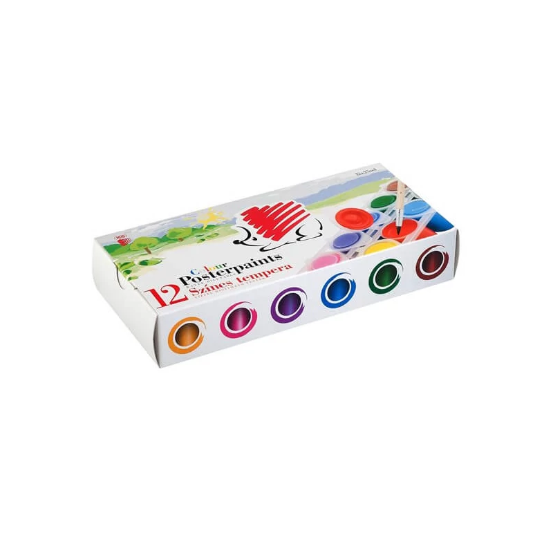 Sada temperových farieb KOH-I-NOOR Ježko - 12x25 ml, v tégliku