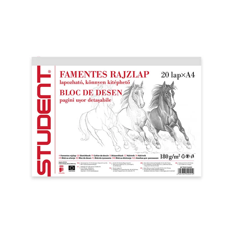 Študentský skicár ICO, 180 g - A4, 20 listov